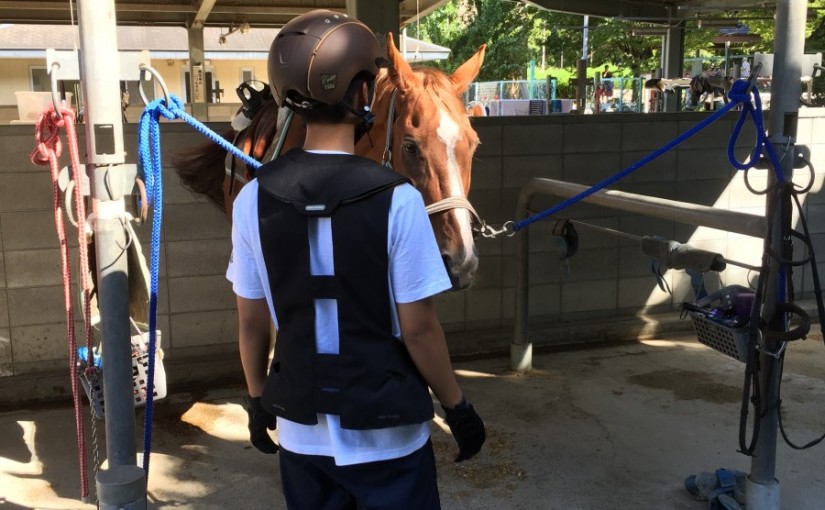 体験乗馬教室のレッスンを行いました(京都府京都市/K様)