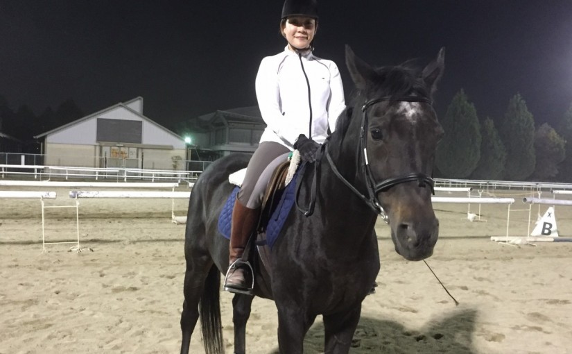 中級ドレッサージュレッスンを行いました(大阪府大阪市/K様)