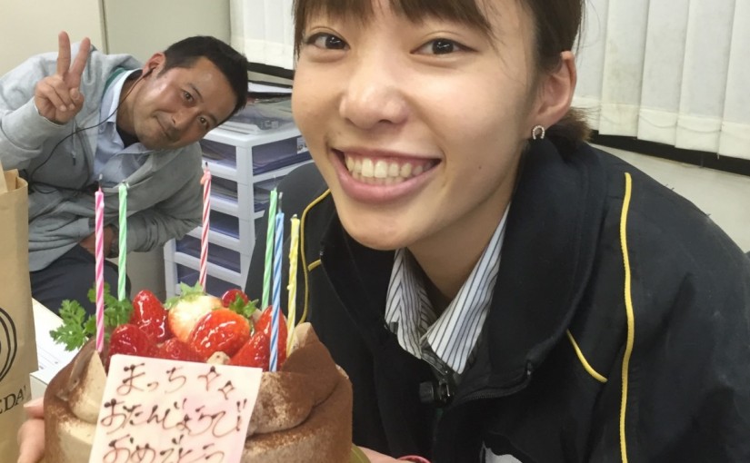 町井インストラクターの誕生日をお祝いしました。