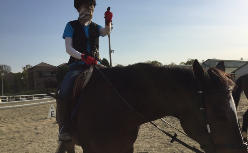 乗馬クラブで初級ドレッサージュのレッスンをしました（大阪府大阪市/Ｔ様）