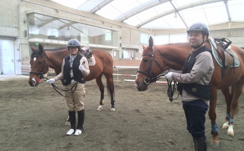 乗馬クラブで乗馬体験１回コースを行いました。【大阪市／鶴見緑地乗馬苑】