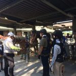 乗馬クラブでレッスン前にワンポイントアドバイス（寝屋川市/鶴見緑地乗馬苑）