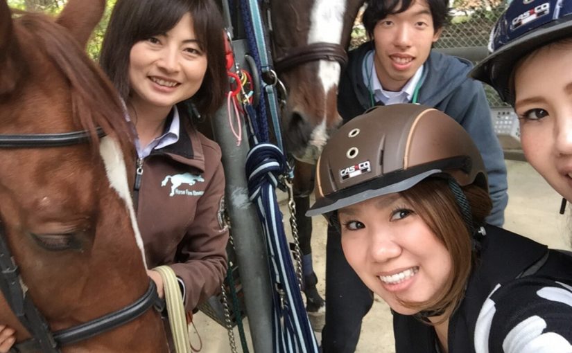 乗馬体験に全力投球！