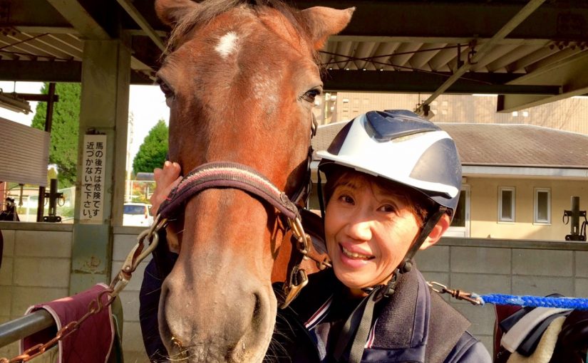 馬とツーショット🐴♪