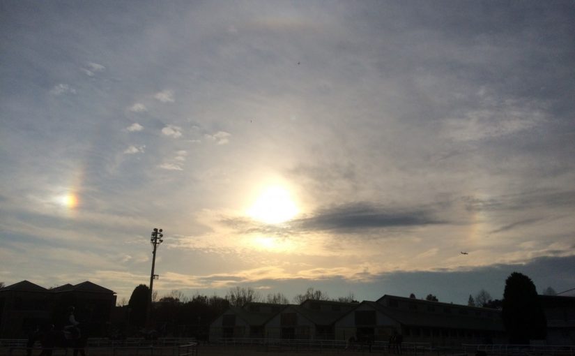 太陽がかさをかぶると雨